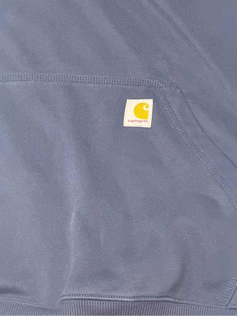 Carhartt Rain Defender Navy Quarter-Zip Hooded Sweatshirt - Picture 3 of 9